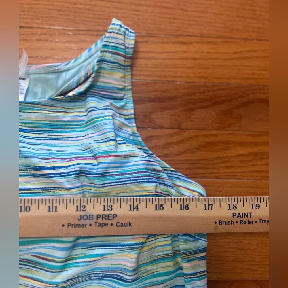 Lands' End Athletic Dress Size 16 Multicolor Tank Built In Bra Racerback - Picture 6 of 10